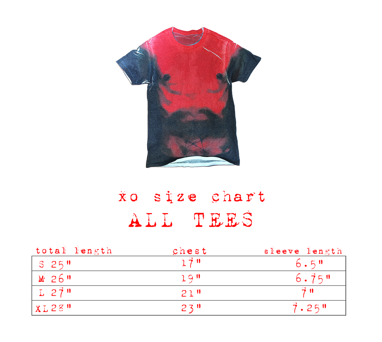 xo scar tshirt